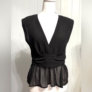 #14) Ro & De Classic Black Garment ties back